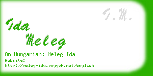 ida meleg business card